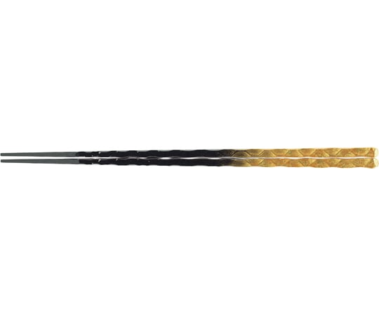 福井クラフト PBT23.5cm 細身亀甲一刀彫箸 二色金箔 80601570 1個（ご注文単位1個）【直送品】