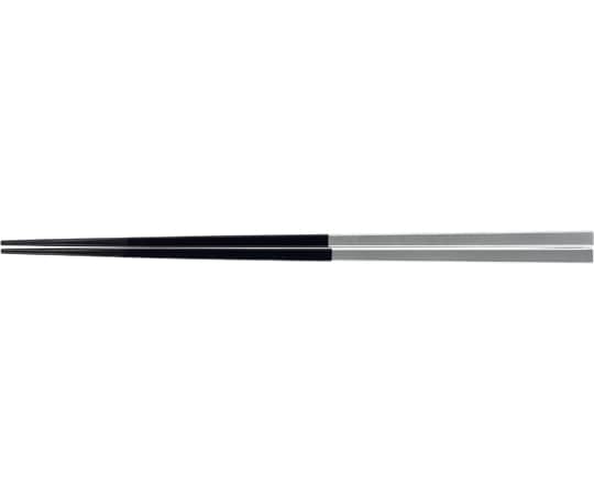 福井クラフト PBT23.5cm 細身四角箸 銀/黒 90042260 1個（ご注文単位1個）【直送品】