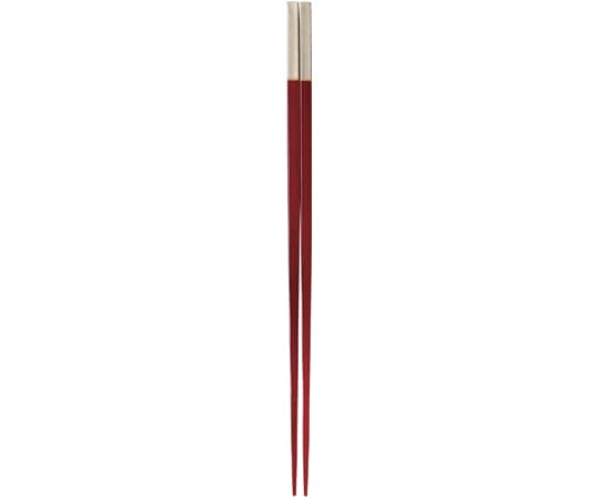 福井クラフト PBT23.5cm 細身四角箸 銀/赤溜 90022583 1個（ご注文単位1個）【直送品】