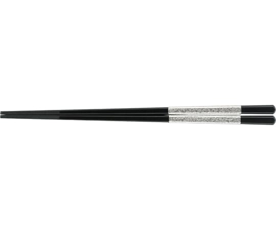福井クラフト P22.5 糸巻四角箸 黒/銀盛帯 81018231 1個（ご注文単位1個）【直送品】