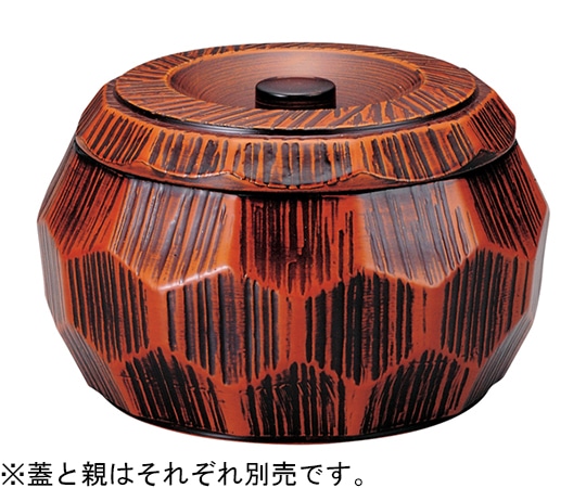福井クラフト はつり亀甲丼 栃塗(内黒)蓋 41000161 1個（ご注文単位1個）【直送品】