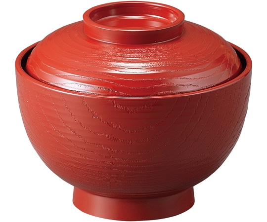 福井クラフト TA5寸 平筋丼椀 朱内黒 40430405 1個（ご注文単位1個）【直送品】