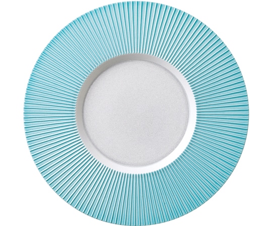 福井クラフト 28cm タービンプレート 内パール/リムブルー/裏白塗 75020280 1個(ご注文単位1個)【直送品】