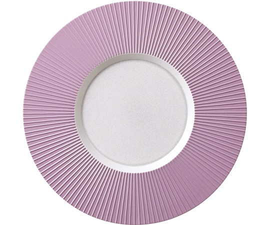 福井クラフト 28cm タービンプレート 内パール/リムバイオレット/裏白塗 75020290 1個（ご注文単位1個）【直送品】