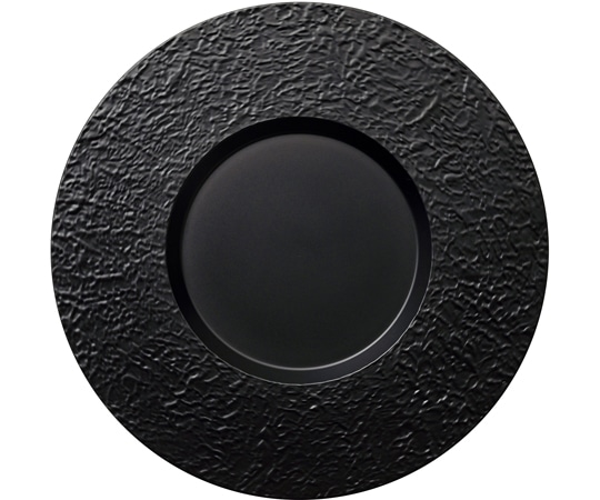 福井クラフト 耐熱28cm ムーンプレート ブラック/(裏塗無) 75020350 1個（ご注文単位1個）【直送品】