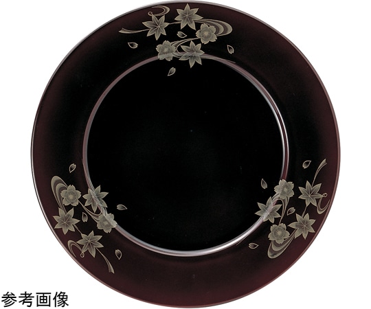 福井クラフト 24cm 丸プレート 溜春秋 51404020 1個(ご注文単位1個)【直送品】