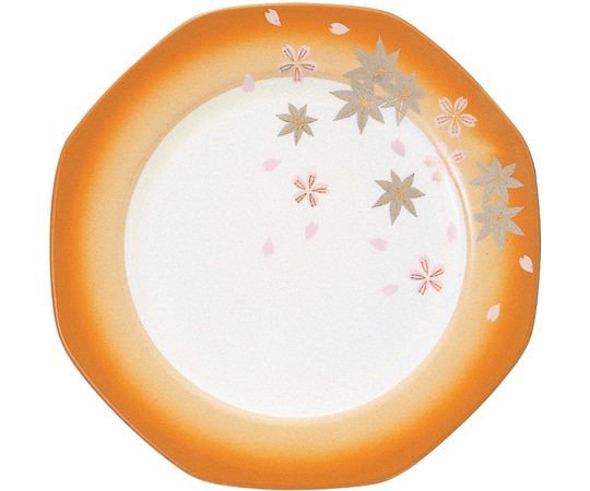 福井クラフト 18cm 八角プレート 黄昏春秋 51401480 1個(ご注文単位1個)【直送品】