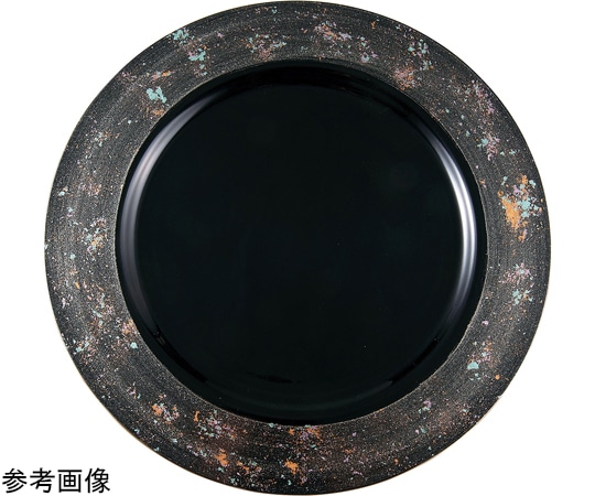 福井クラフト 尺2.5 ビックプレート 銀光彩外渕金裏黒塗 51407470 1個(ご注文単位1個)【直送品】