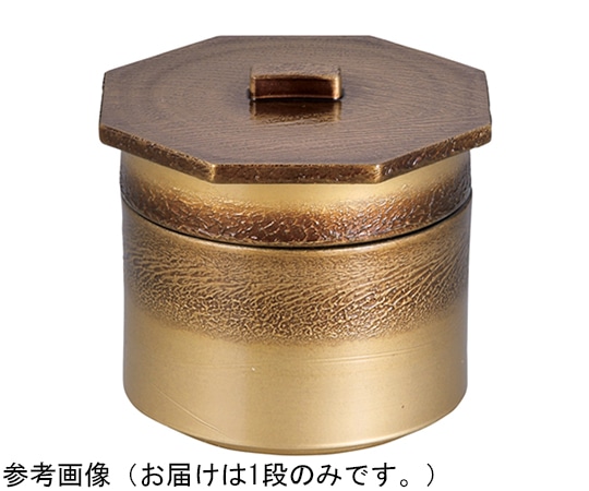 福井クラフト 武蔵野飯器 絞り墨入れ金内黒1段 33503430 1個（ご注文単位1個）【直送品】