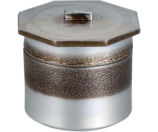 福井クラフト 武蔵野飯器 絞り墨入れ銀内黒2段 33503470 1個（ご注文単位1個）【直送品】