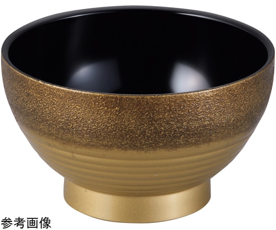 福井クラフト 耐熱4.3寸 大福鉢 絞り墨入れ金内黒 33503650 1個（ご注文単位1個）【直送品】