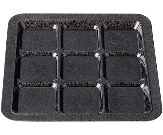 福井クラフト TA28角バイキングプレート 九ッ切ブラックアクア(裏黒) 50022925 1個（ご注文単位1個）【直送品】