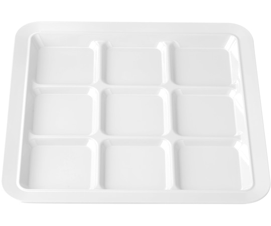 福井クラフト TA28角バイキングプレート 九ッ切ホワイト(裏白塗)汚染防止 50022930 1個（ご注文単位1個）【直送品】