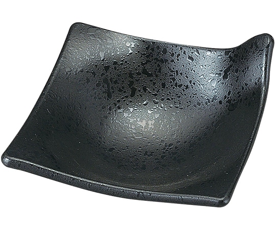 福井クラフト 8.5cm 角千鳥深小皿 黒タタキ 54036380 1個（ご注文単位1個）【直送品】