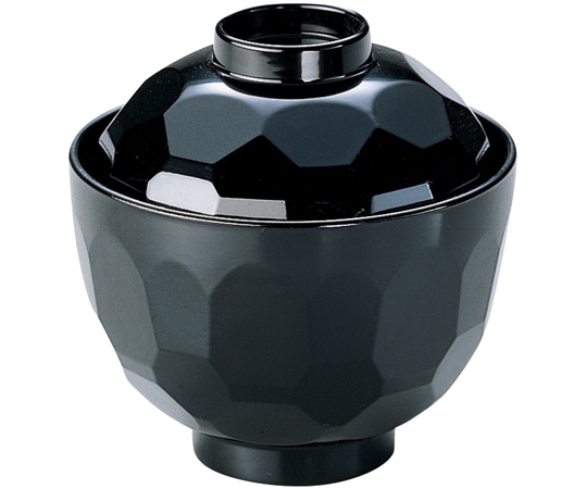 福井クラフト 無地亀甲小吸椀(蓋親)黒 35000000 1個（ご注文単位1個）【直送品】