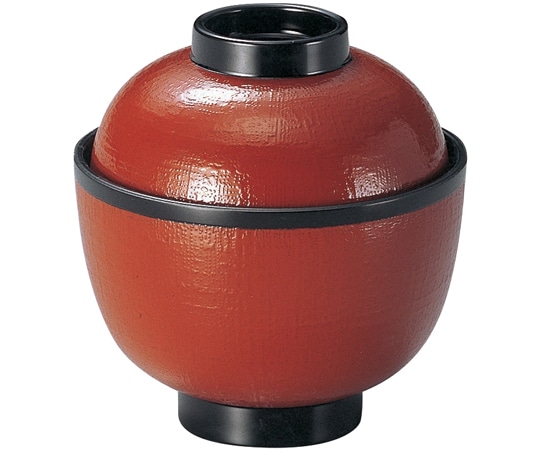 福井クラフト 3.1寸 布目小吸椀 朱帯ツバ黒 33100020 1個（ご注文単位1個）【直送品】