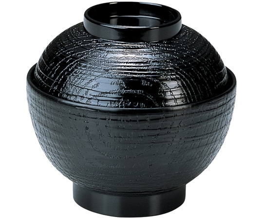 福井クラフト 耐熱ケヤキ小吸物椀 総黒 32600242 1個（ご注文単位1個）【直送品】