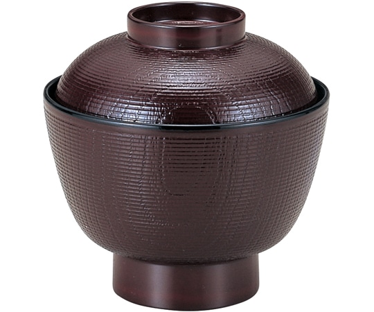 福井クラフト 積楽千筋ケヤキ椀(蓋親)新溜 12017080 1個（ご注文単位1個）【直送品】