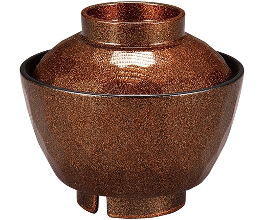 福井クラフト 耐熱ピース亀甲椀(小)梨地内黒 30044380 1個（ご注文単位1個）【直送品】