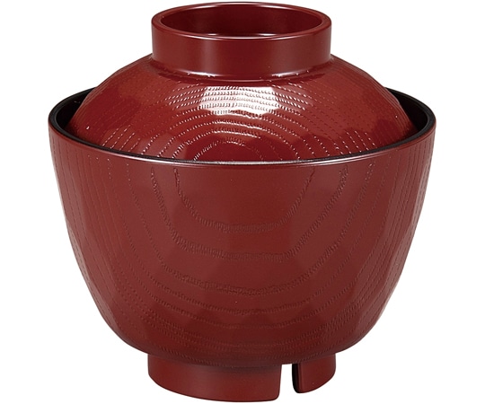 福井クラフト 耐熱ピース亀甲椀(中)吟朱内黒 30044390 1個（ご注文単位1個）【直送品】