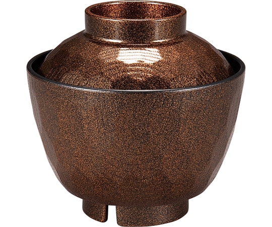 福井クラフト 耐熱ピース亀甲椀(中)梨地内黒 30044410 1個（ご注文単位1個）【直送品】