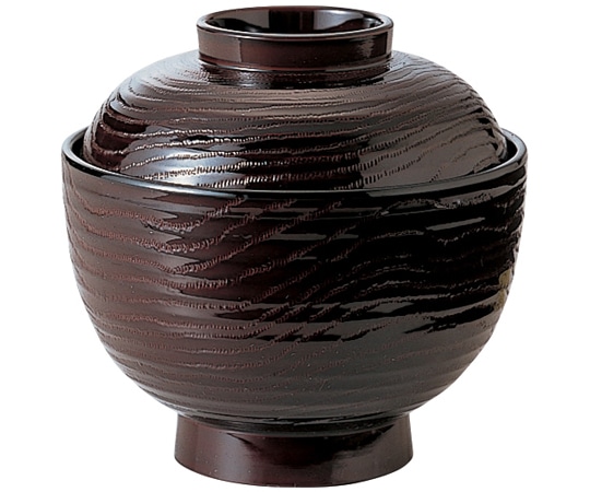 福井クラフト TA3.4寸 平筋小吸物椀 栃内黒 33500020 1個（ご注文単位1個）【直送品】