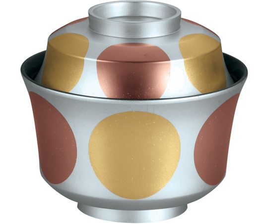 福井クラフト 3.6寸 天竜寺椀 銀内黒/金銅日月 33503770 1個（ご注文単位1個）【直送品】