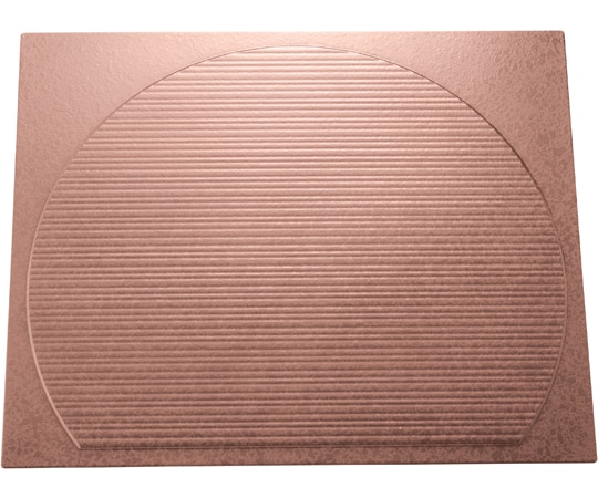 福井クラフト 尺3 乱引半月卓上敷盆 タタキ銅/裏黒塗 17418130 1個（ご注文単位1個）【直送品】