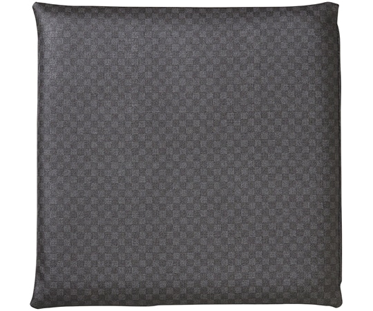 福井クラフト 50cm レザー座布団カバーチェック(グレー) 11001061 1個（ご注文単位1個）【直送品】