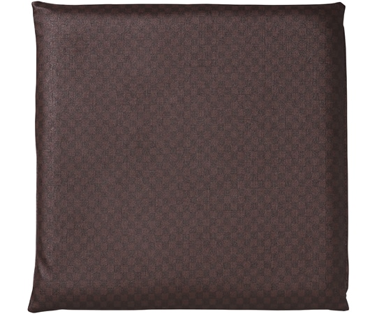 福井クラフト 50cm レザー座布団カバーチェック(チョコ) 11001071 1個（ご注文単位1個）【直送品】