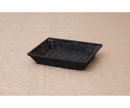 福井クラフト PP長角バスケット 1/2 ブラック(浅) 70022550 1個（ご注文単位1個）【直送品】