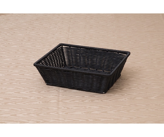 福井クラフト PP長角バスケット 1/2 ブラック(深) 70022570 1個（ご注文単位1個）【直送品】