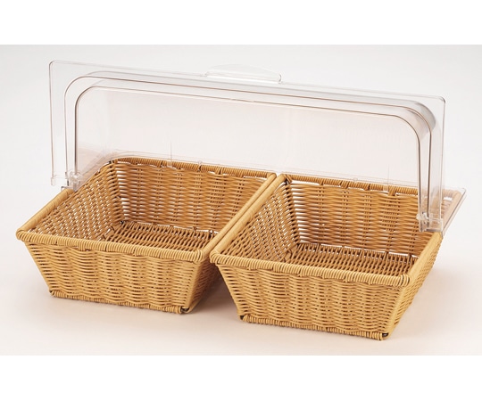 福井クラフト PP長角バスケット 1/2(深)アイボリー2個+1/1カバー 50024020 1個（ご注文単位1個）【直送品】