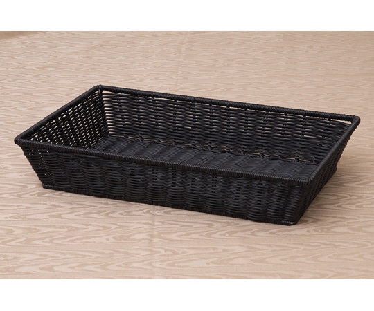 福井クラフト PP長角バスケット 1/1ブラック(深) 70022630 1個（ご注文単位1個）【直送品】