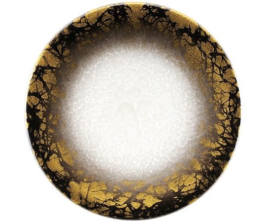 福井クラフト A150寿司皿 アクア ブラック金雲 13000160 1個（ご注文単位1個）【直送品】