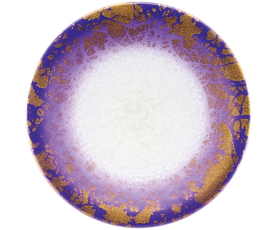 福井クラフト A150寿司皿 アクア パープル金雲 13000162 1個（ご注文単位1個）【直送品】