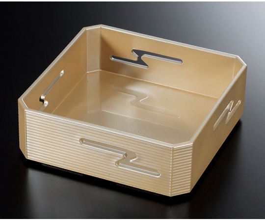 福井クラフト 3.5寸 隅切すかし鉢 銀 24024330 1個（ご注文単位1個）【直送品】