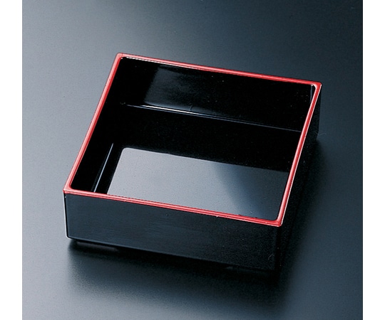 福井クラフト 角鉢 内外黒天朱 22210500 1個（ご注文単位1個）【直送品】