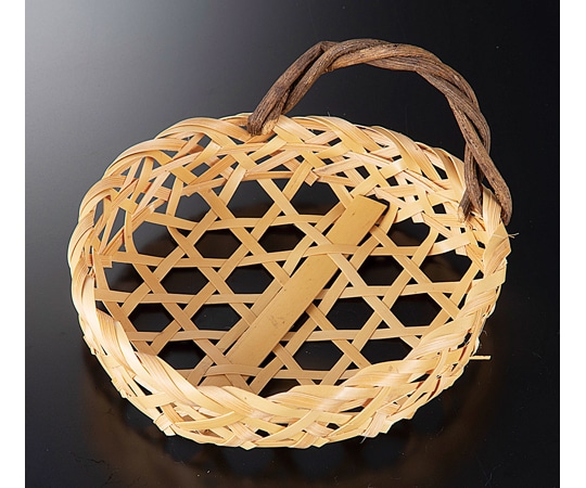 福井クラフト 竹丸篭かずら付(白) 21007280 1個（ご注文単位1個）【直送品】