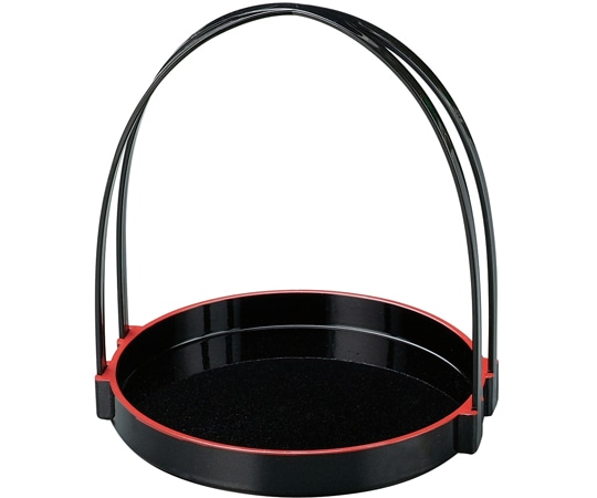 福井クラフト 5寸 ドーム手提カスター盆 黒パール天朱 55008800 1個（ご注文単位1個）【直送品】