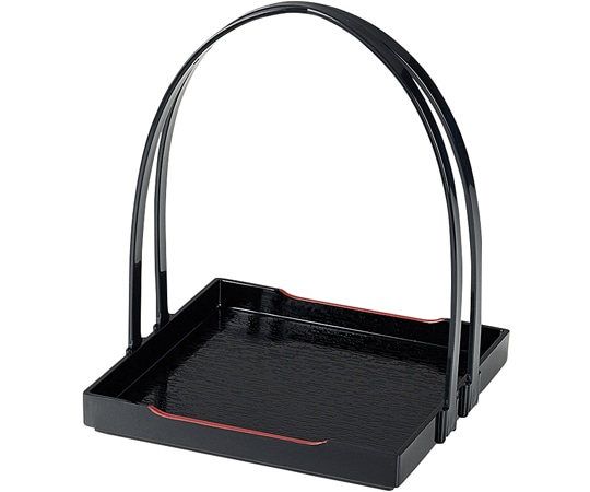 福井クラフト 手提付ミニ盆 黒天朱塗 51023510 1個（ご注文単位1個）【直送品】