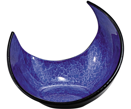 福井クラフト 三日月盛器 ルリアクア 51018860 1個（ご注文単位1個）【直送品】