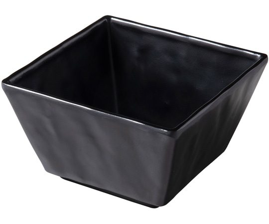 福井クラフト 13cm スクエア角鉢 黒マット 83360250 1個（ご注文単位1個）【直送品】