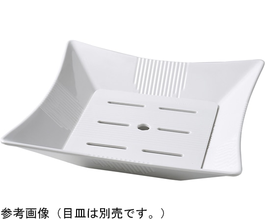 福井クラフト タコ角盛鉢(小)本体 白グロス 83360330 1個（ご注文単位1個）【直送品】