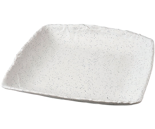 福井クラフト 255石削り変形角皿 粉引 80521975 1個（ご注文単位1個）【直送品】