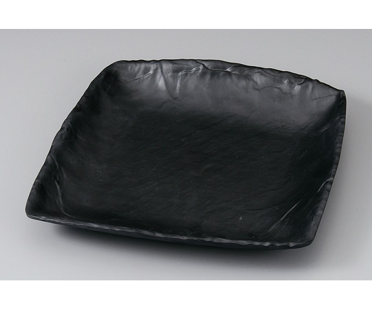 福井クラフト 255石削り変形角皿 黒マット 80521980 1個（ご注文単位1個）【直送品】