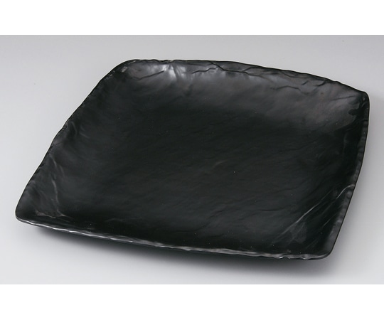 福井クラフト 370石削り変形角皿 黒マット 80522010 1個（ご注文単位1個）【直送品】