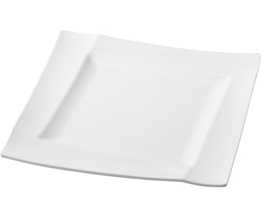 福井クラフト メラミン 22.9 正角折目平皿 白グロス 51025720 1個（ご注文単位1個）【直送品】