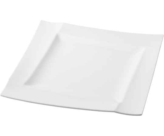 福井クラフト メラミン 27.8 正角折目平皿 白グロス 51025730 1個（ご注文単位1個）【直送品】