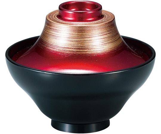 福井クラフト 福富士椀(蓋親)ワイン/金刷毛目 31007960 1個（ご注文単位1個）【直送品】